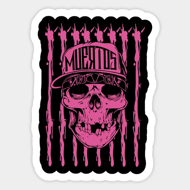 muertos II pink Sticker by jcaljr